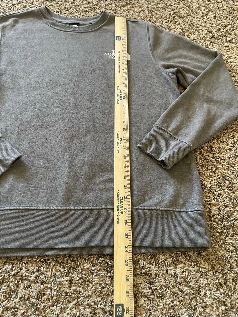 The North Face‎ Crewneck Sweatshirt Unisex Size Large L Gray Embroidered Logo